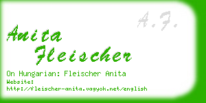 anita fleischer business card